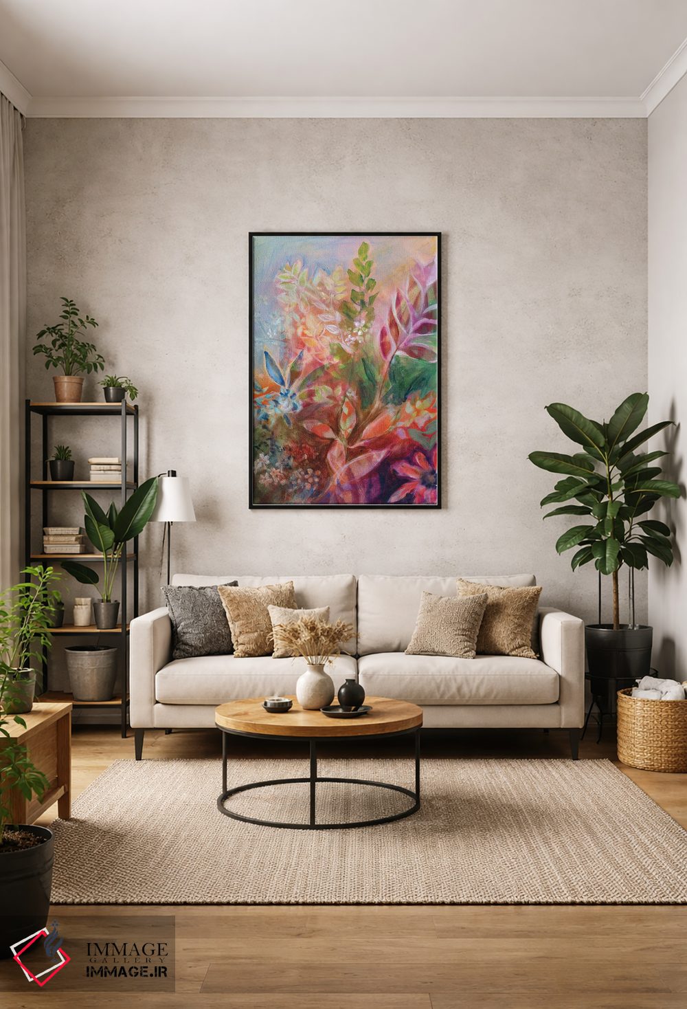 تابلو دکوراتیو حمام طبیعت ۳ اثر الیری ریـدال - D1B