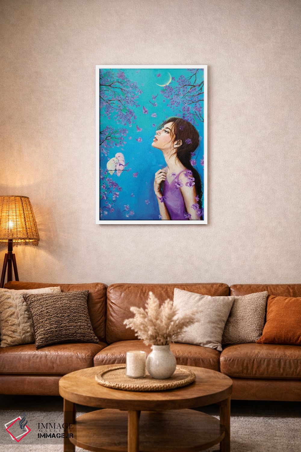 تابلو دکوراتیو دلتنگی: جاکارانداها اثر یوری کیم - D1W