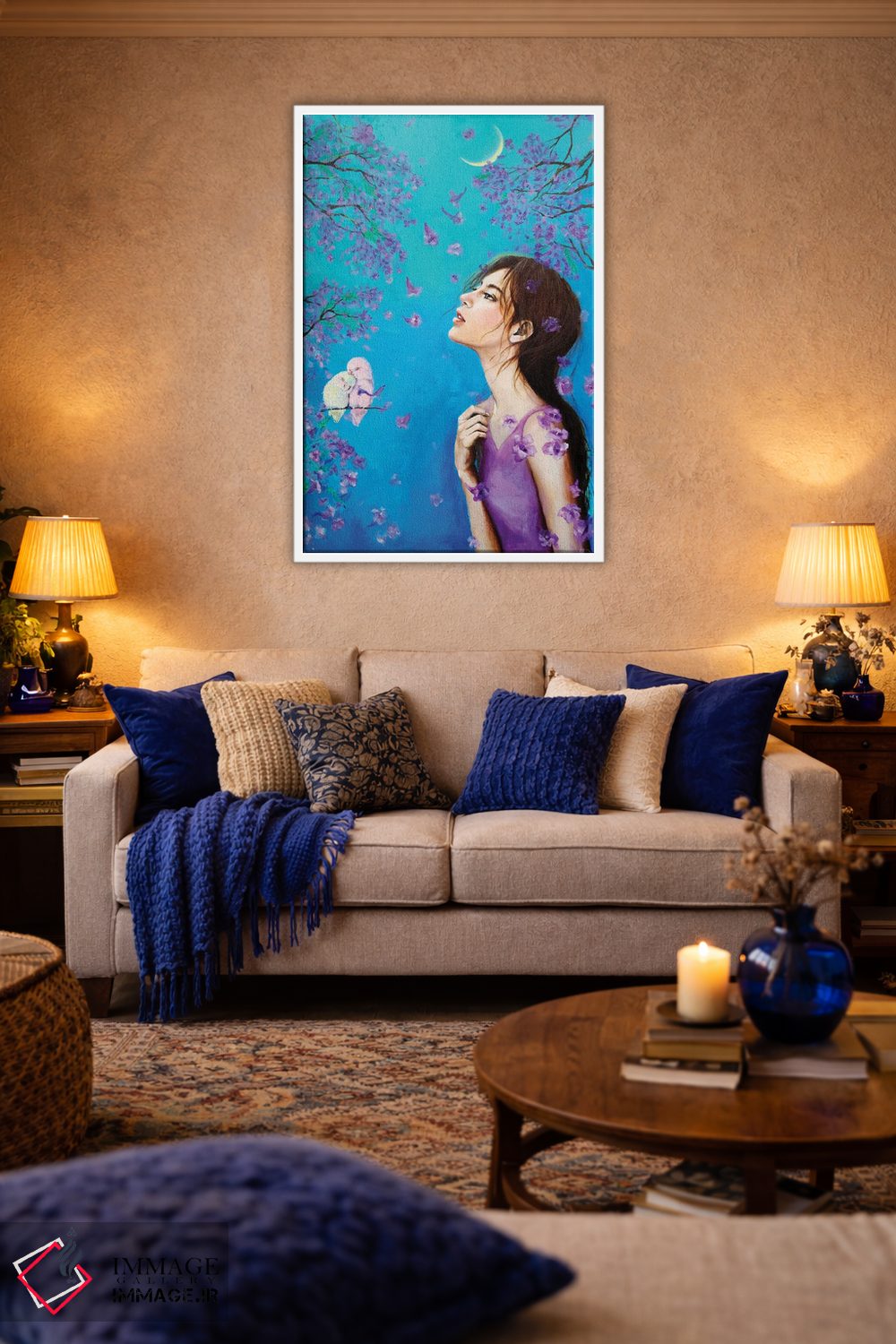 تابلو دکوراتیو دلتنگی: جاکارانداها اثر یوری کیم - D2W