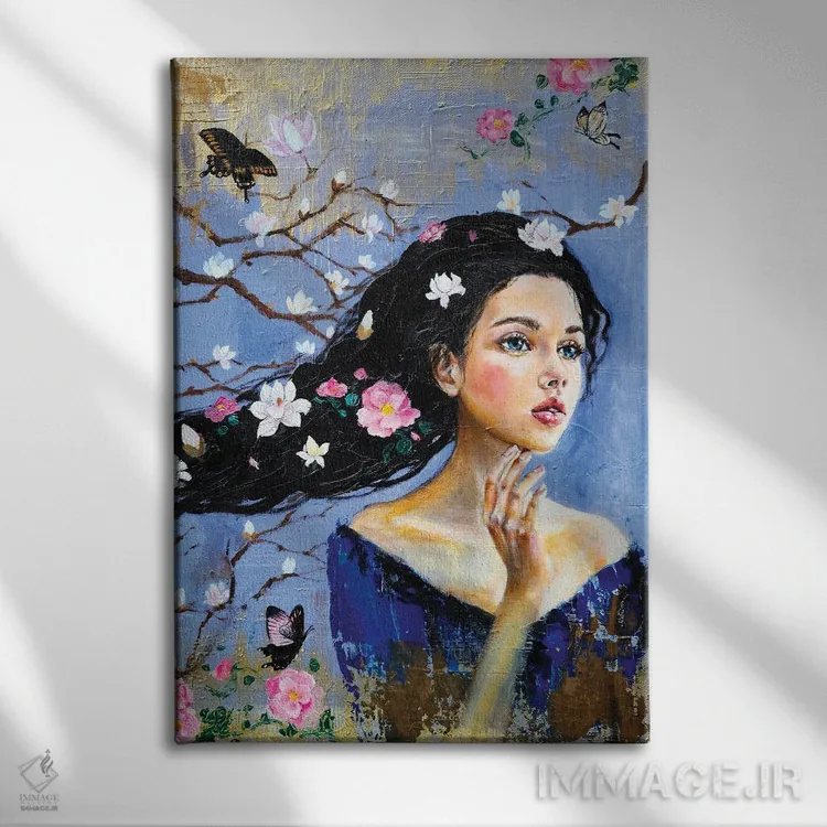 تابلو دکوراتیو رویاپرداز: مگنولیا اثر یوری کیم - نمای روبهرو روی دیوار