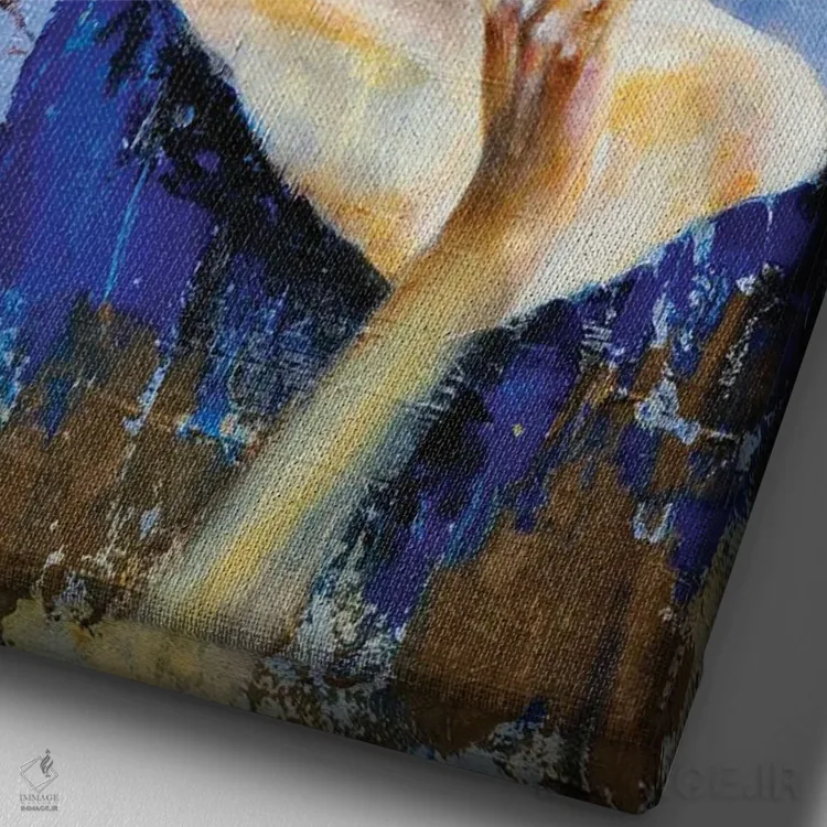 تابلو دکوراتیو رویاپرداز: مگنولیا اثر یوری کیم - نمای نزدیک بافت بوم