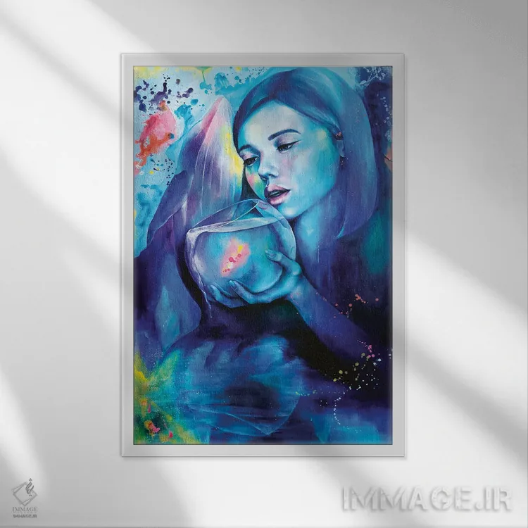 تابلو دکوراتیو رهایت می کنم اثر یوری کیم - نمای قابدار سفید