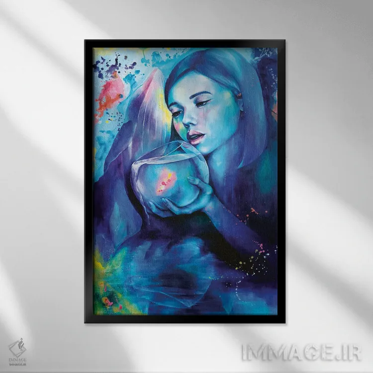 تابلو دکوراتیو رهایت می کنم اثر یوری کیم - نمای قابدار مشکی