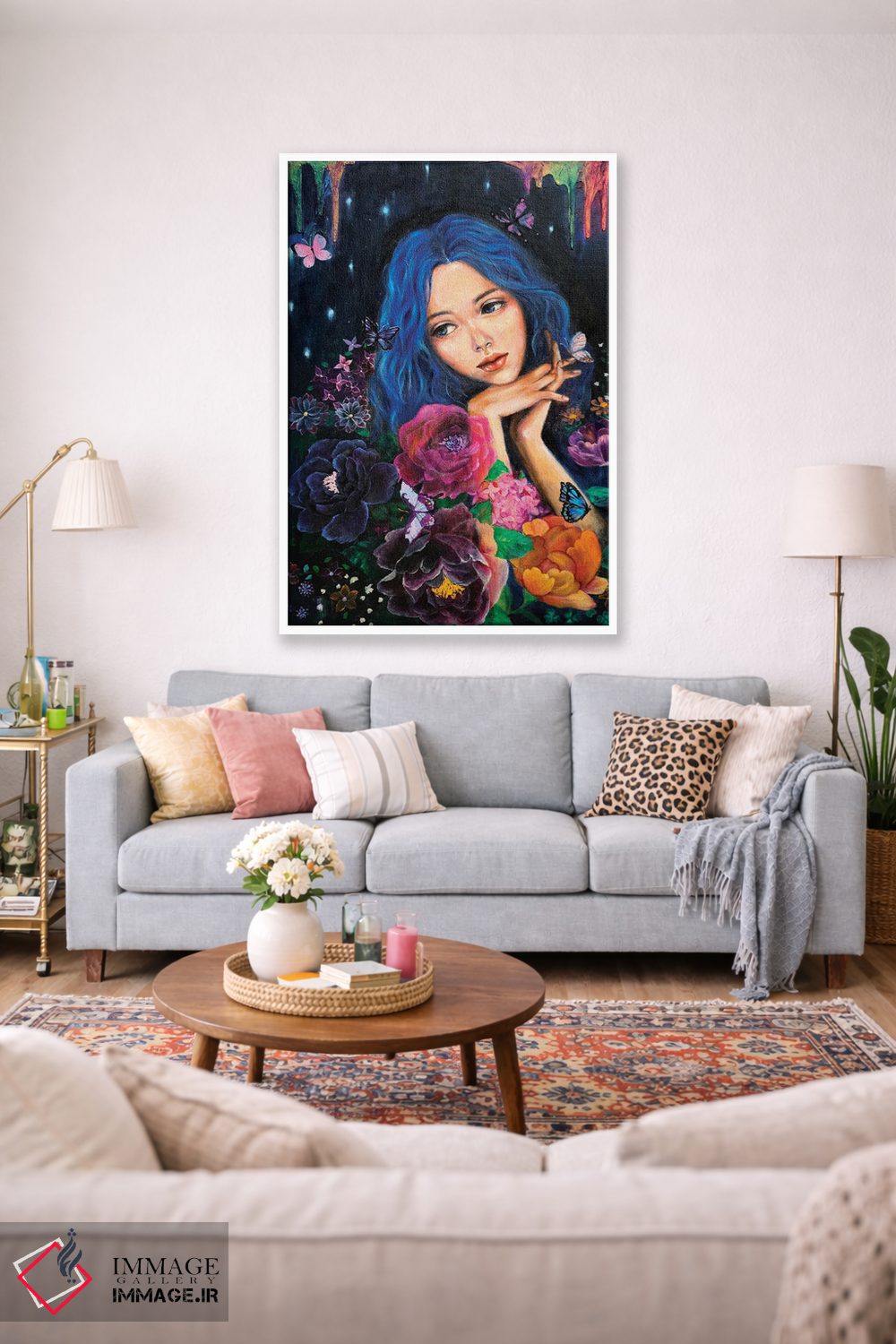 تابلو دکوراتیو شبی پرستاره اثر یوری کیم - D2W