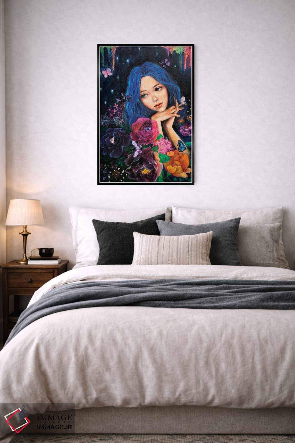 تابلو دکوراتیو شبی پرستاره اثر یوری کیم - D6B