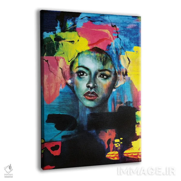 تابلو دکوراتیو مخمل آبی اثر یوری کیم - نمای پرسپکتیو محصول