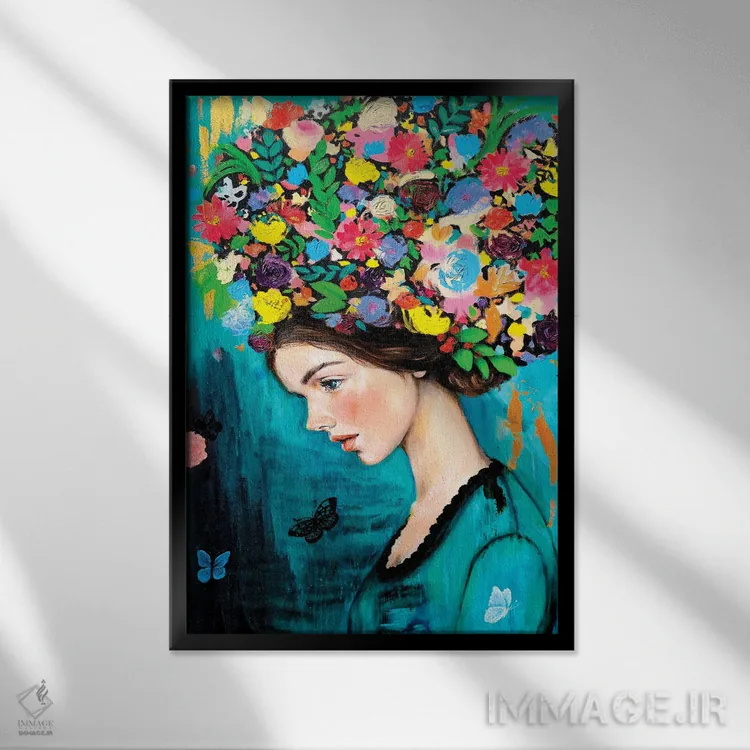 تابلو دکوراتیو سنگینی عشق اثر یوری کیم - نمای قابدار مشکی