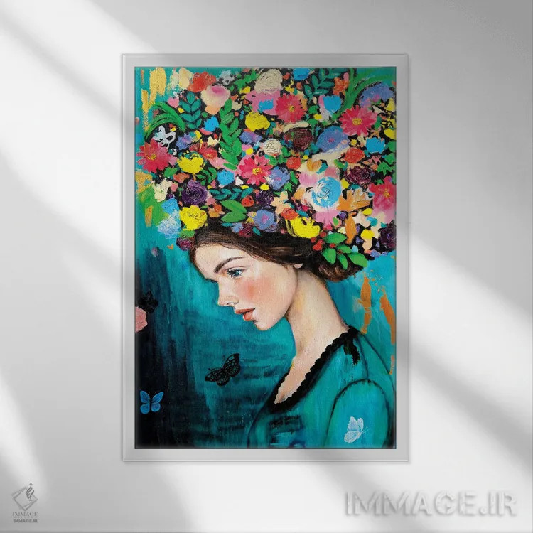 تابلو دکوراتیو سنگینی عشق اثر یوری کیم - نمای قابدار سفید