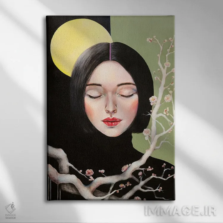 تابلو دکوراتیو یادآور اثر یوری کیم - نمای روبهرو روی دیوار
