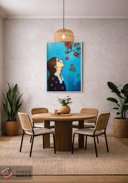 تابلو دکوراتیو دلتنگ خانه: کاملیا اثر یوری کیم - D2W