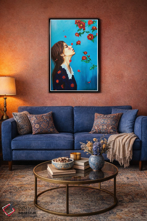 تابلو دکوراتیو دلتنگ خانه: کاملیا اثر یوری کیم - D5B