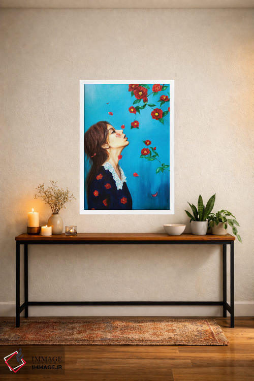 تابلو دکوراتیو دلتنگ خانه: کاملیا اثر یوری کیم - D3W