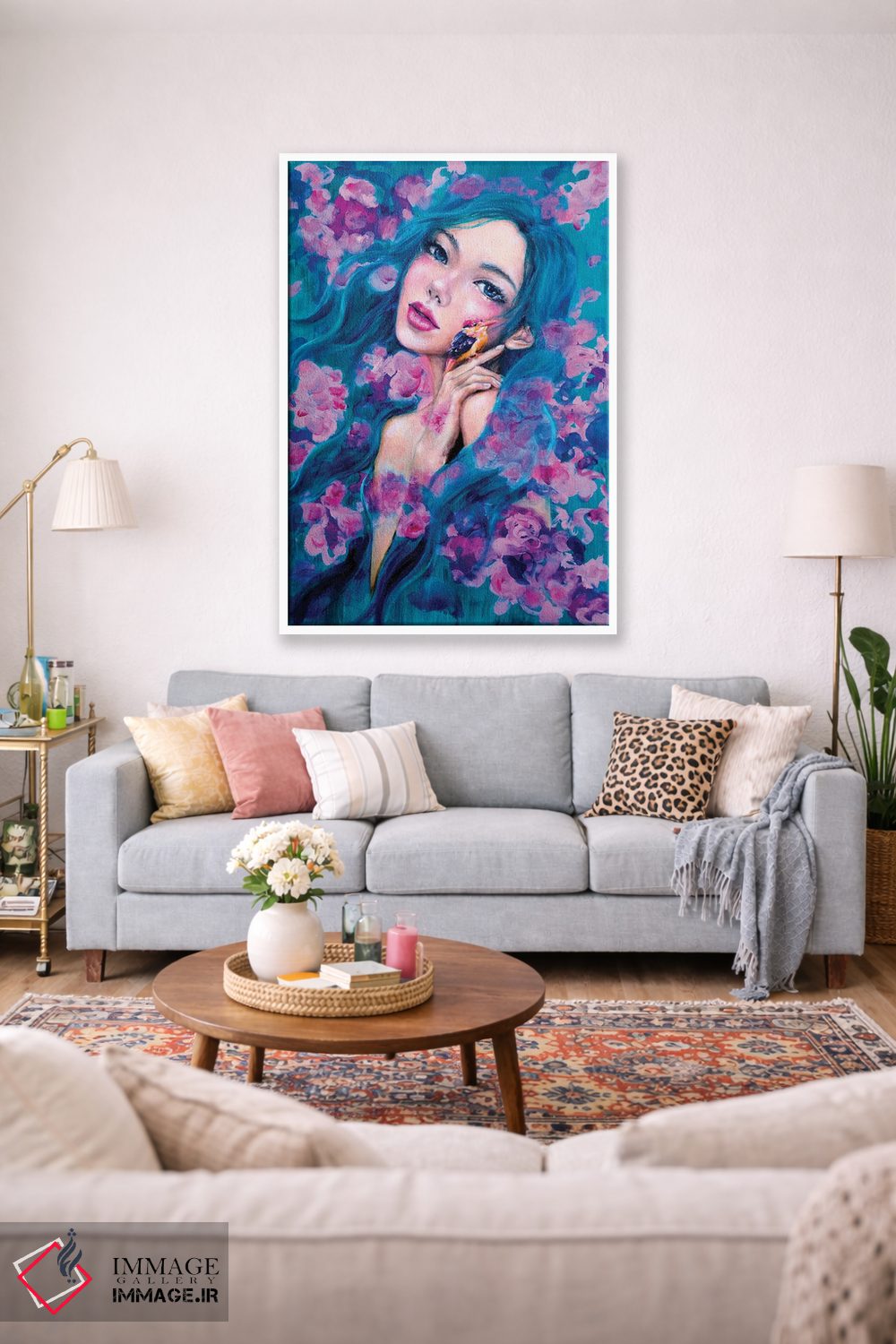 تابلو دکوراتیو عاشق: سبز اثر یوری کیم - D1W