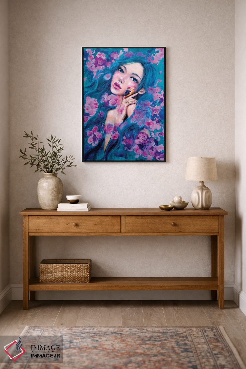 تابلو دکوراتیو عاشق: سبز اثر یوری کیم - D2B