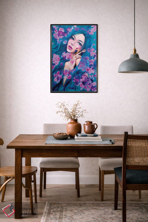 تابلو دکوراتیو عاشق: سبز اثر یوری کیم - D6B