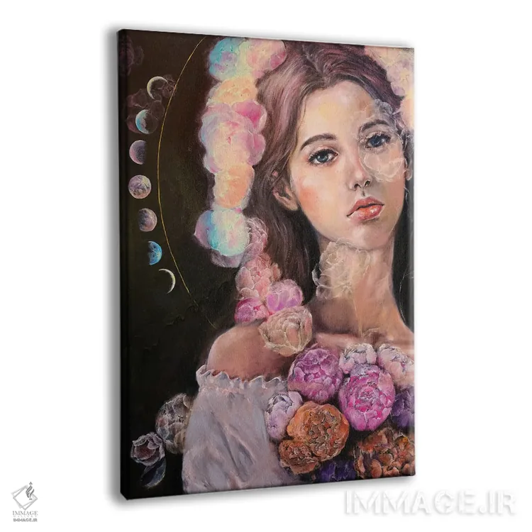 تابلو دکوراتیو فاز ماه اثر یوری کیم - نمای پرسپکتیو محصول