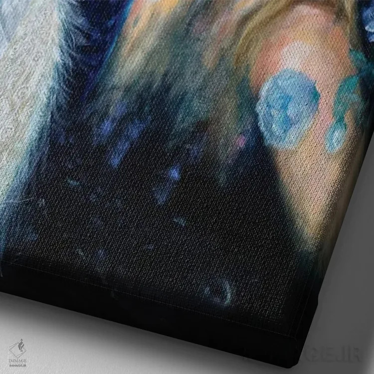 تابلو دکوراتیو سکوت زیبا اثر یوری کیم - نمای نزدیک بافت بوم