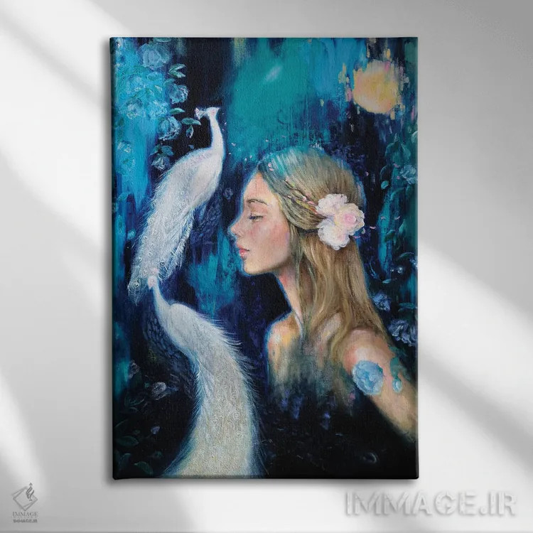 تابلو دکوراتیو سکوت زیبا اثر یوری کیم - نمای روبهرو روی دیوار