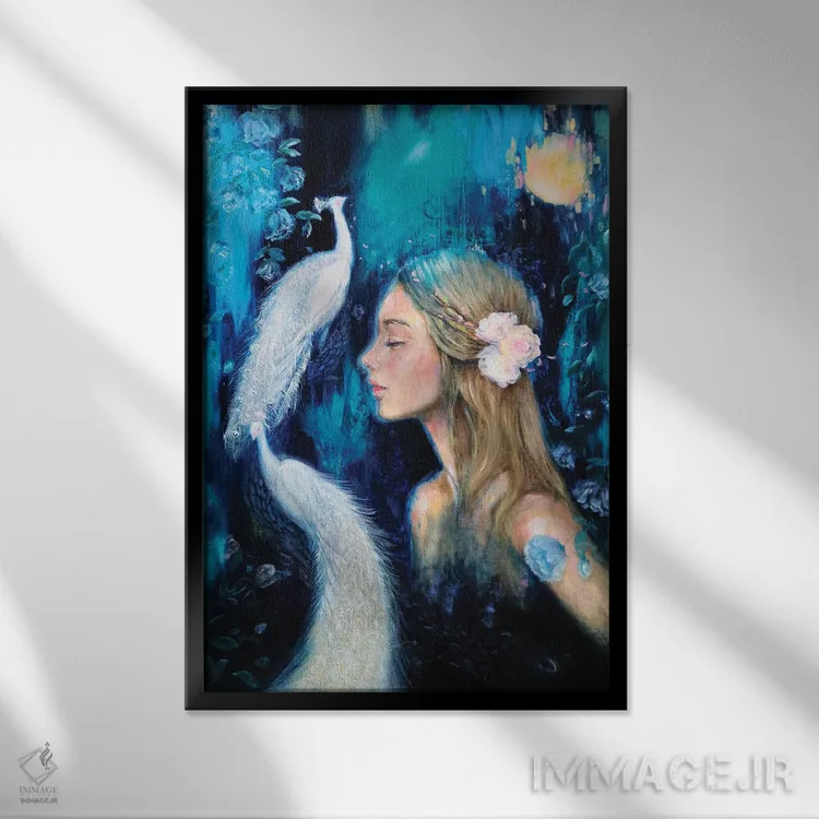 تابلو دکوراتیو سکوت زیبا اثر یوری کیم - نمای قابدار مشکی