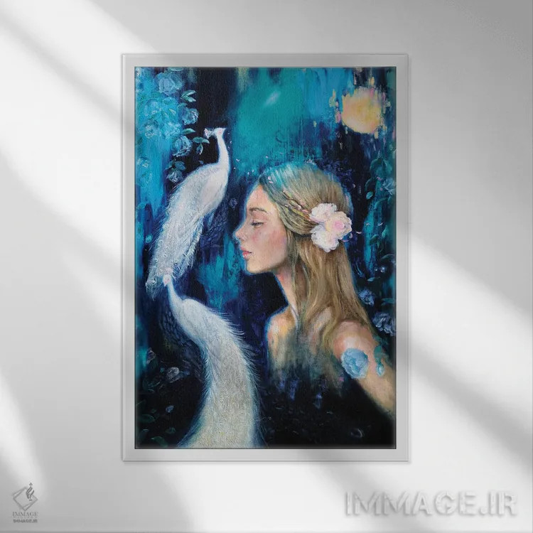 تابلو دکوراتیو سکوت زیبا اثر یوری کیم - نمای قابدار سفید