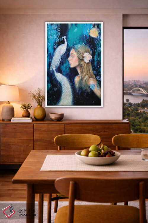 تابلو دکوراتیو سکوت زیبا اثر یوری کیم - D5W