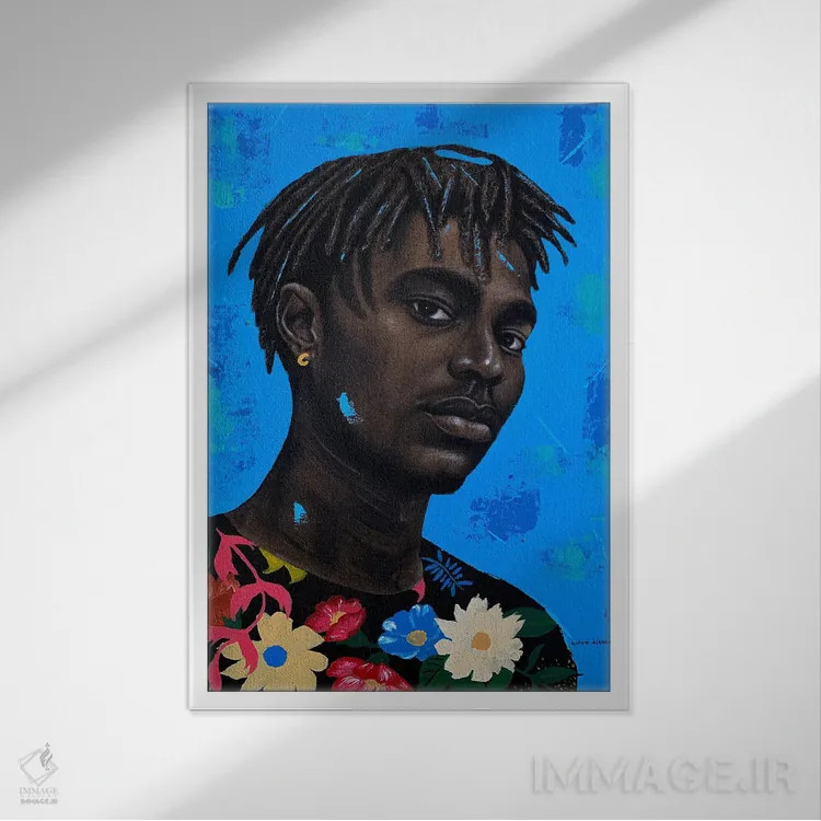 تابلو دکوراتیو من متفاوت ام ۱ اثر اییتایو الاگبه - نمای قابدار سفید