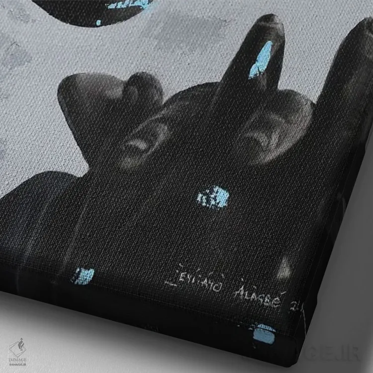 تابلو دکوراتیو غریزه فراتر اثر اییتایو الاگبه - نمای نزدیک بافت بوم