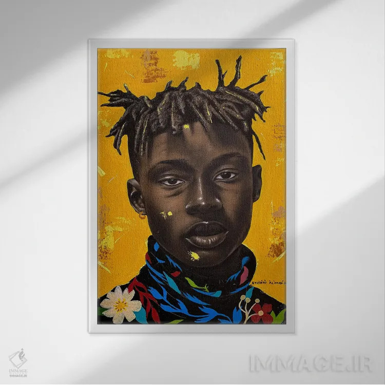 تابلو دکوراتیو من متفاوت ام ۳ اثر اییتایو الاگبه - نمای قابدار سفید