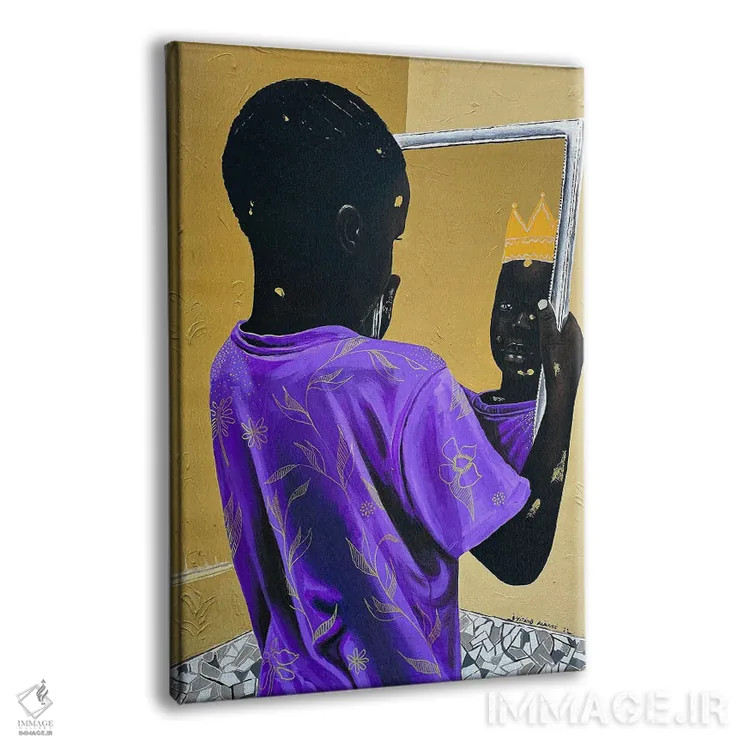 تابلو دکوراتیو پادشاه زاده شده اثر اییتایو الاگبه - نمای پرسپکتیو محصول