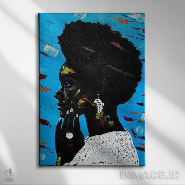 تابلو دکوراتیو احساسات انتزاعی اثر اییتایو الاگبه - نمای روبهرو روی دیوار