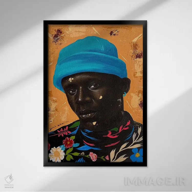 تابلو دکوراتیو من متفاوت ام ۶ اثر اییتایو الاگبه - نمای قابدار مشکی