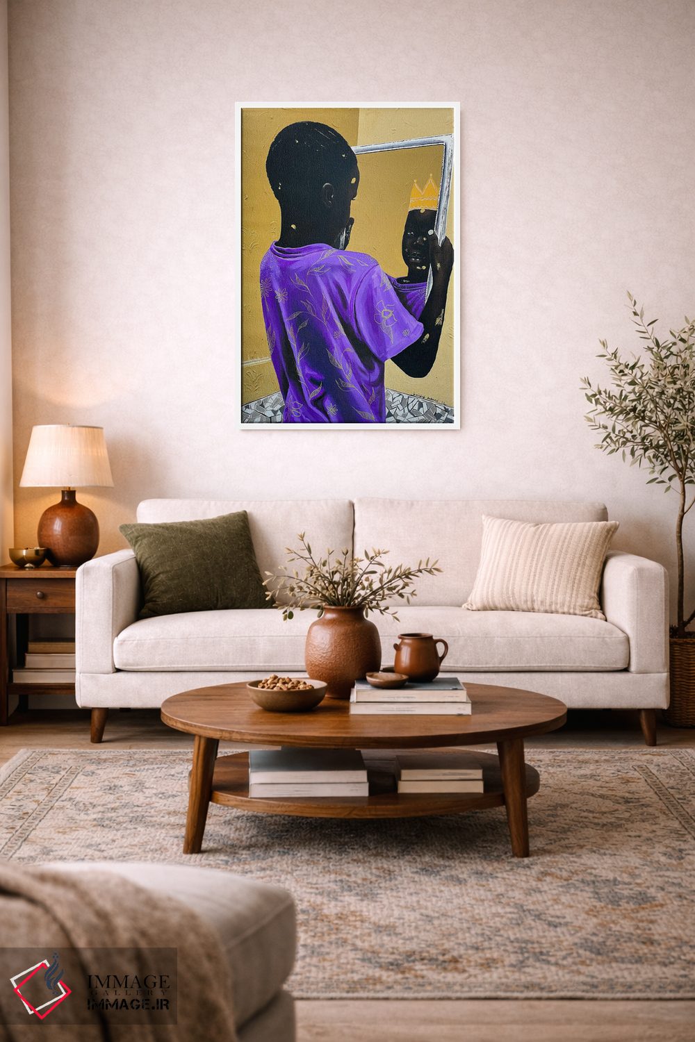 تابلو دکوراتیو پادشاه زاده شده اثر اییتایو الاگبه - D3W