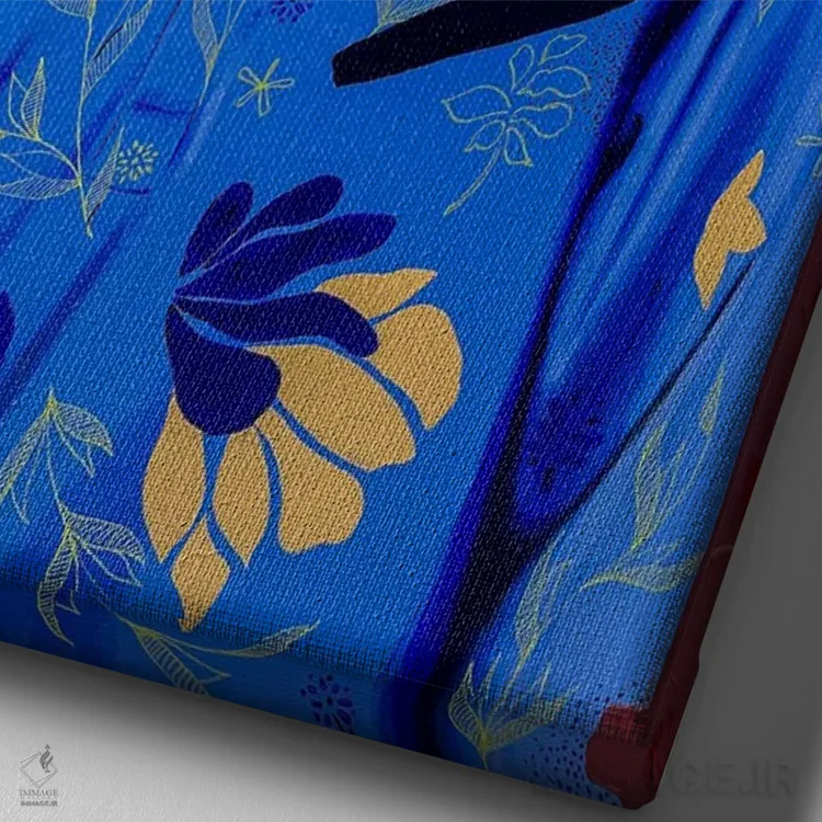 تابلو دکوراتیو بازنگری اثر اییتایو الاگبه - نمای نزدیک بافت بوم