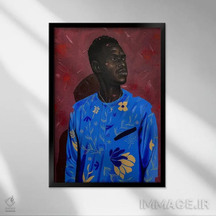 تابلو دکوراتیو بازنگری اثر اییتایو الاگبه - نمای قابدار مشکی