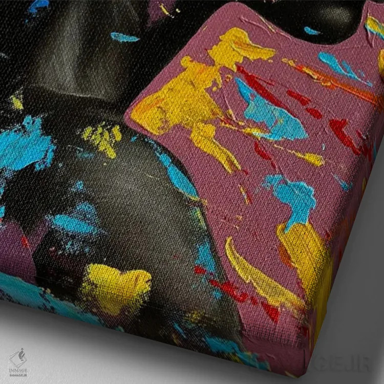 تابلو دکوراتیو نامه ای به آریکه اثر اییتایو الاگبه - نمای نزدیک بافت بوم