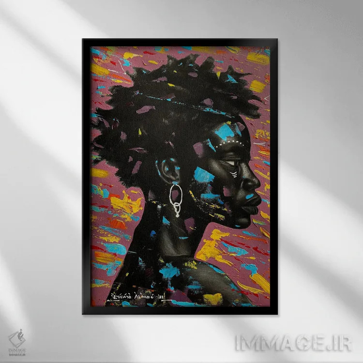 تابلو دکوراتیو نامه ای به آریکه اثر اییتایو الاگبه - نمای قابدار مشکی