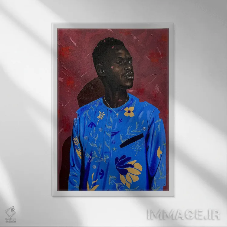 تابلو دکوراتیو بازنگری اثر اییتایو الاگبه - نمای قابدار سفید