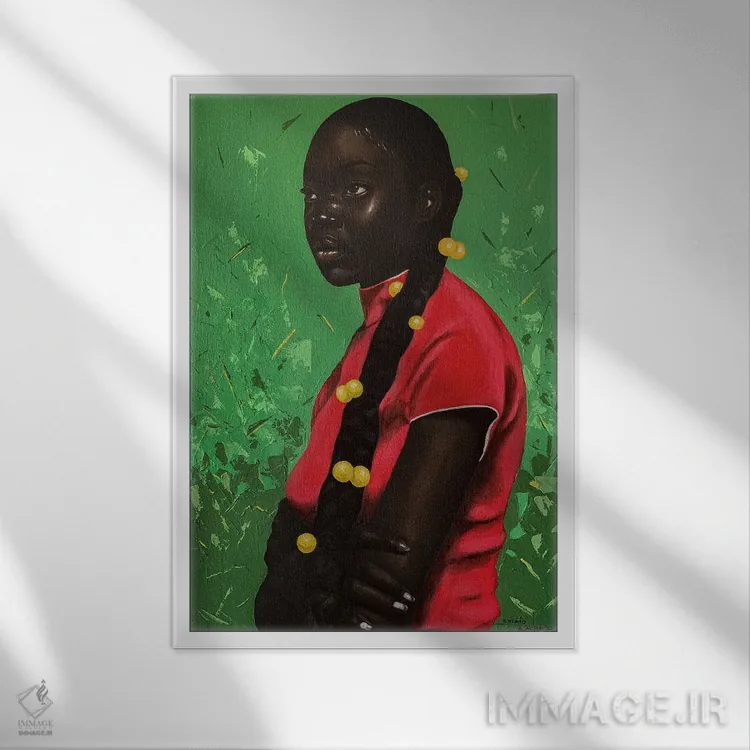 تابلو دکوراتیو غرق در افکار اثر اییتایو الاگبه - نمای قابدار سفید