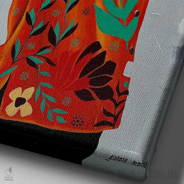 تابلو دکوراتیو آزاد چون پرنده اثر اییتایو الاگبه - نمای نزدیک بافت بوم