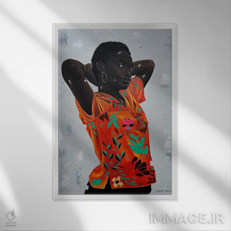 تابلو دکوراتیو آزاد چون پرنده اثر اییتایو الاگبه - نمای قابدار سفید