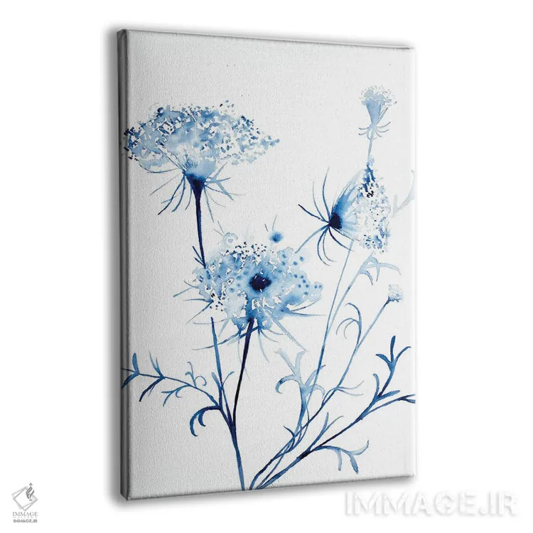 تابلو مینیمال گیاه توری ملکه آن شماره ۲ اثر الیزابت بکر - نمای پرسپکتیو محصول