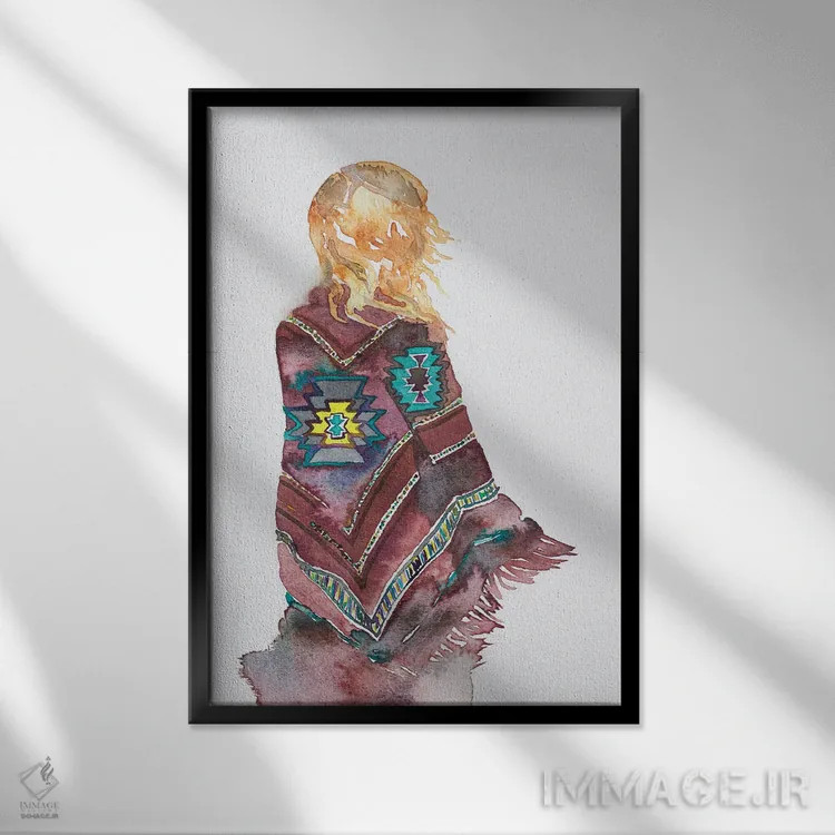 تابلو مینیمال زنده اثر الیزابت بکر - نمای قابدار مشکی