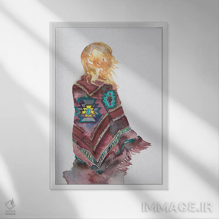 تابلو مینیمال زنده اثر الیزابت بکر - نمای قابدار سفید