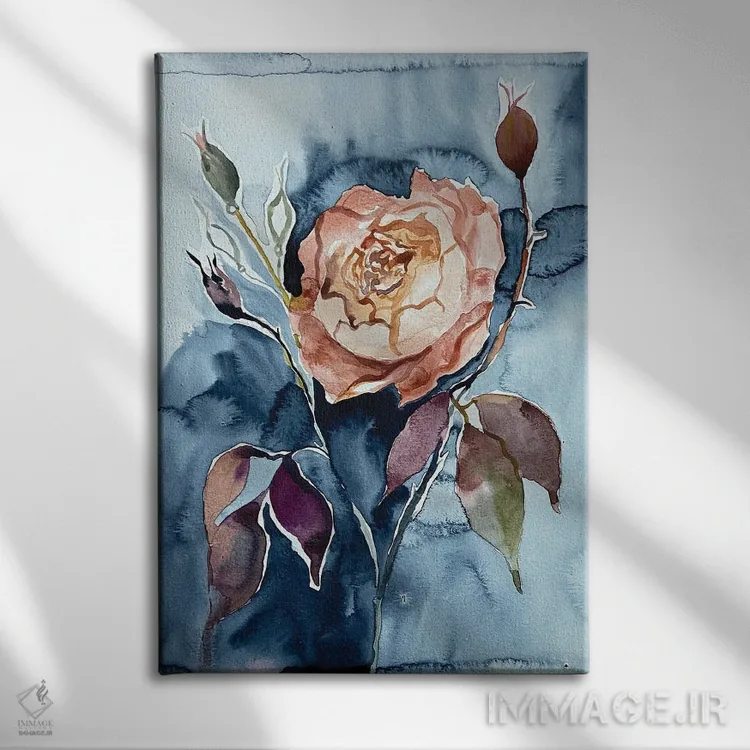 تابلو مدرن رز شماره ۶ اثر الیزابت بکر - نمای روبهرو روی دیوار