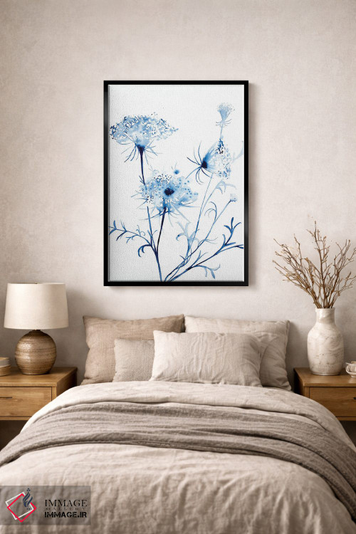 تابلو مینیمال گیاه توری ملکه آن شماره ۲ اثر الیزابت بکر - D1B