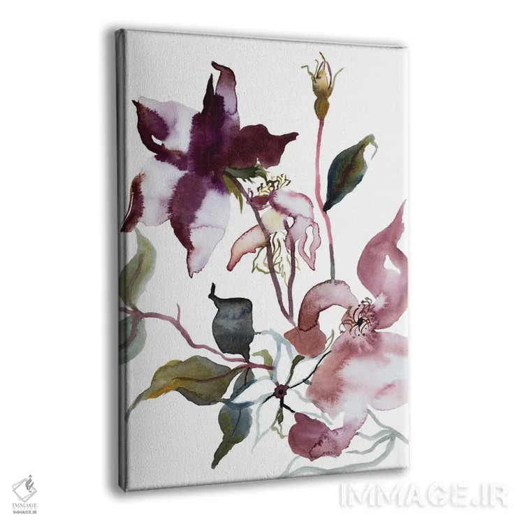 تابلو مینیمال مطالعه رز شماره ۵۱ اثر الیزابت بکر - نمای پرسپکتیو محصول