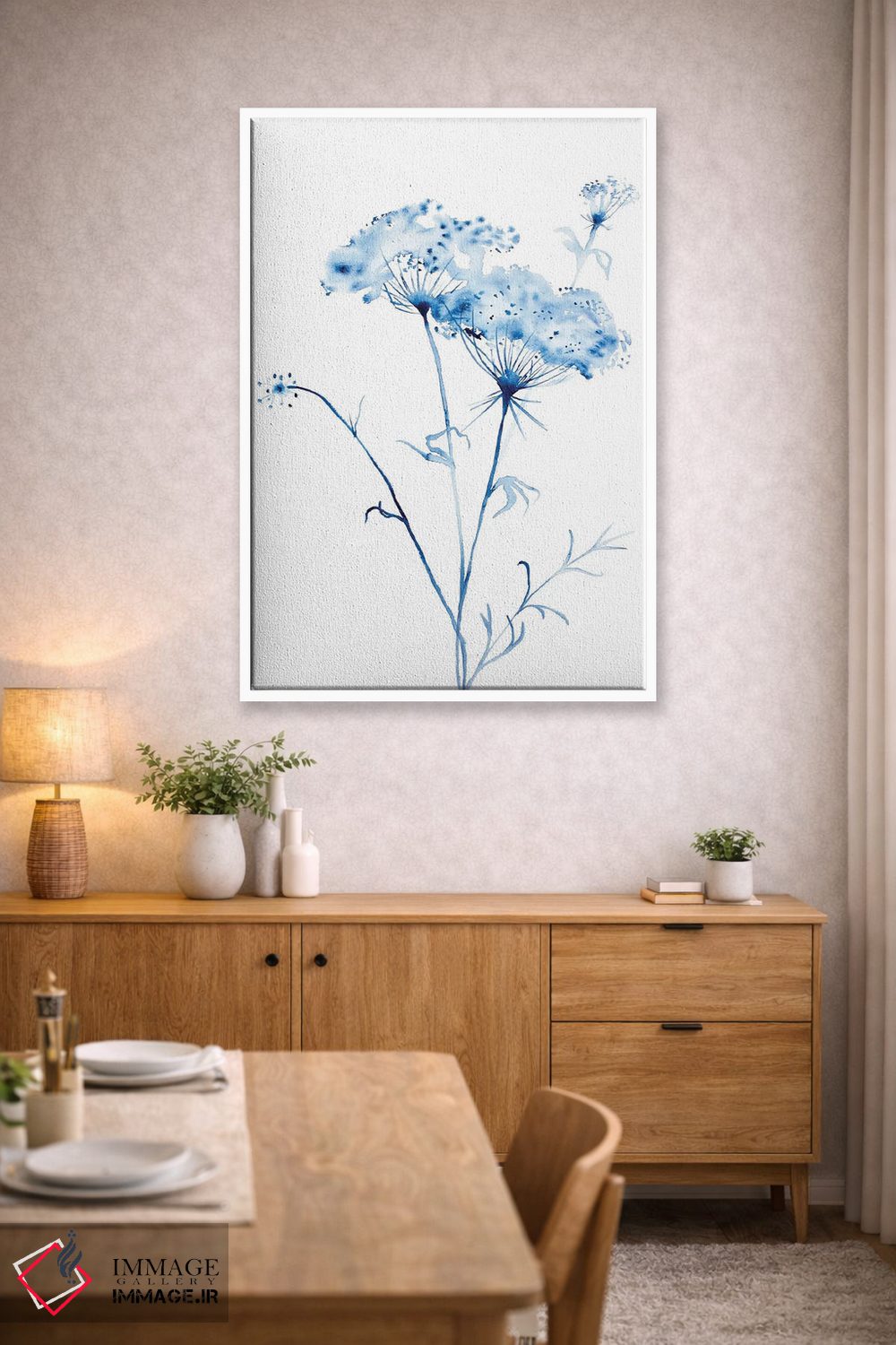 تابلو مینیمال گیاه توری ملکه آن شماره ۳ اثر الیزابت بکر - D3W