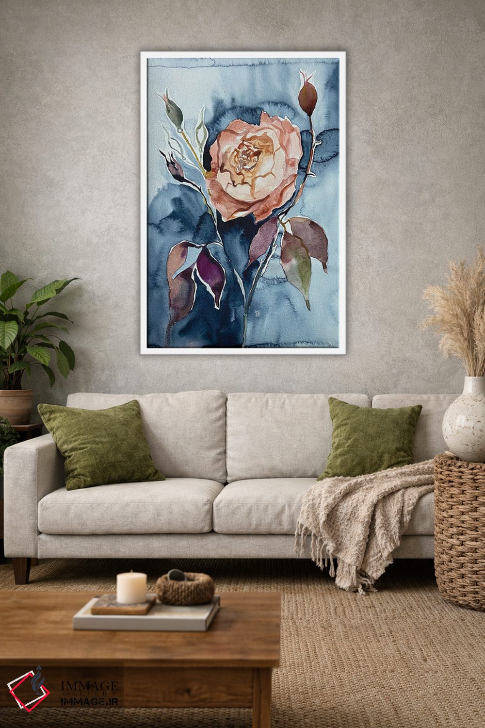 تابلو مدرن رز شماره ۶ اثر الیزابت بکر - D1W