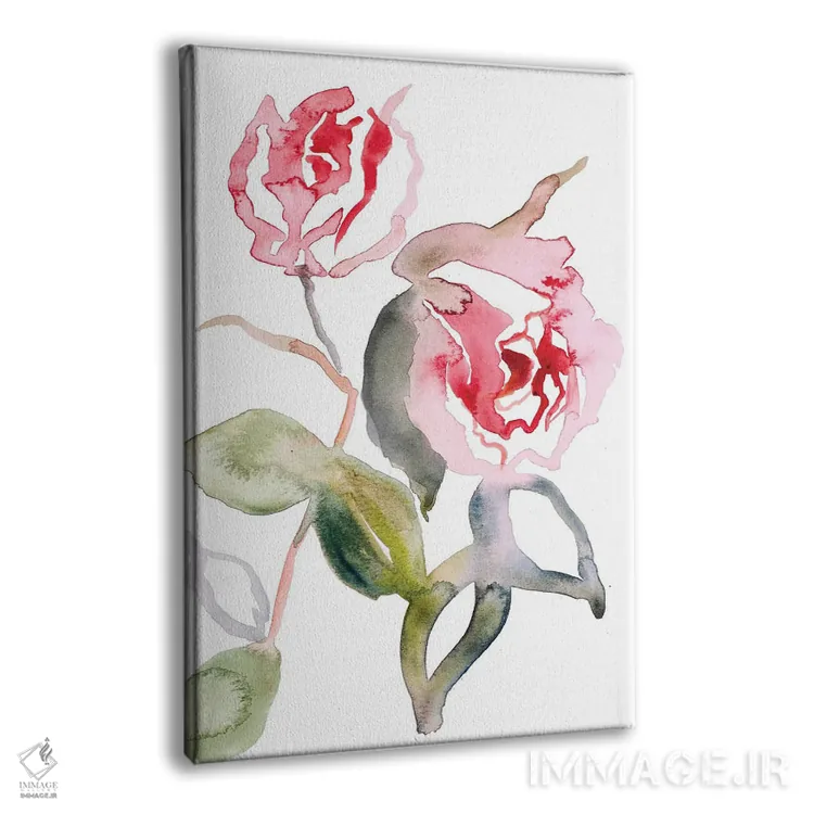 تابلو مینیمال مطالعه رز شماره ۵۶ اثر الیزابت بکر - نمای پرسپکتیو محصول