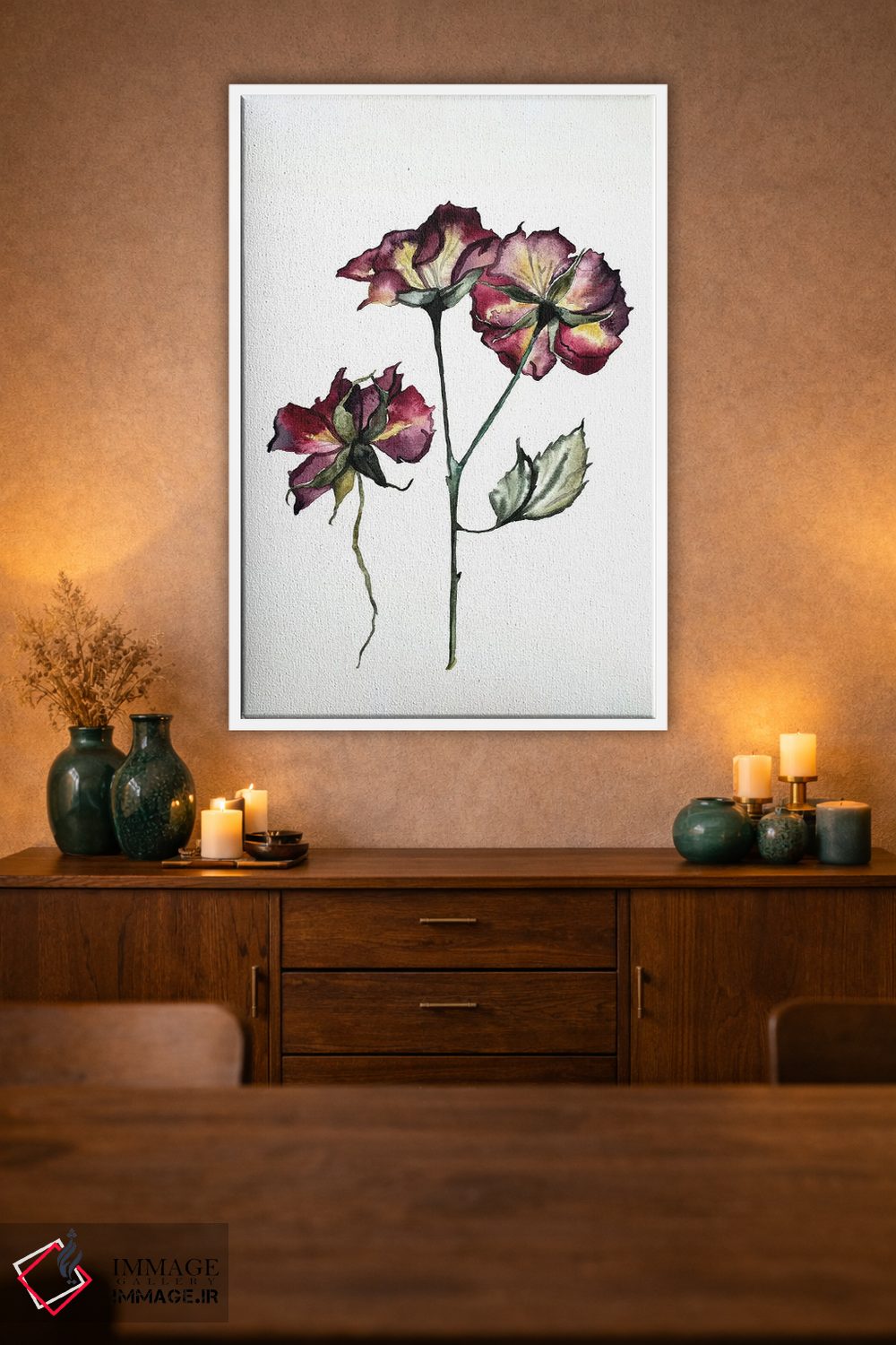 تابلو مینیمال رز شماره ۲ اثر الیزابت بکر - D1W